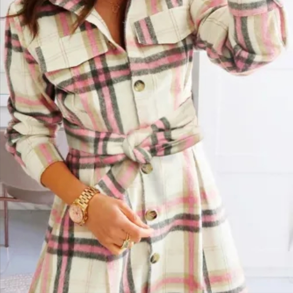 New plaid shirt dress - Picture 6 of 16